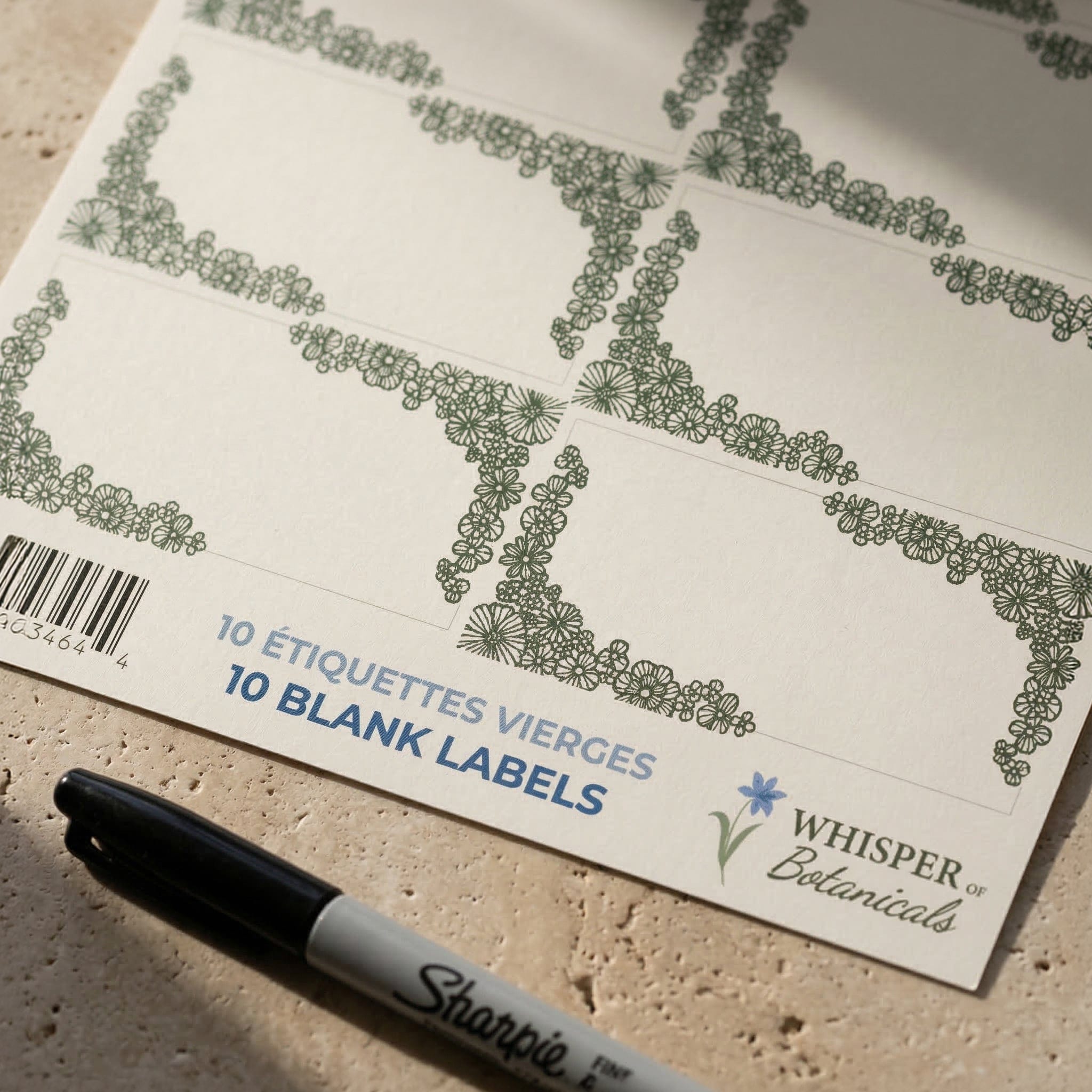 Whisper of Botanicals - 10 Blank Labels
