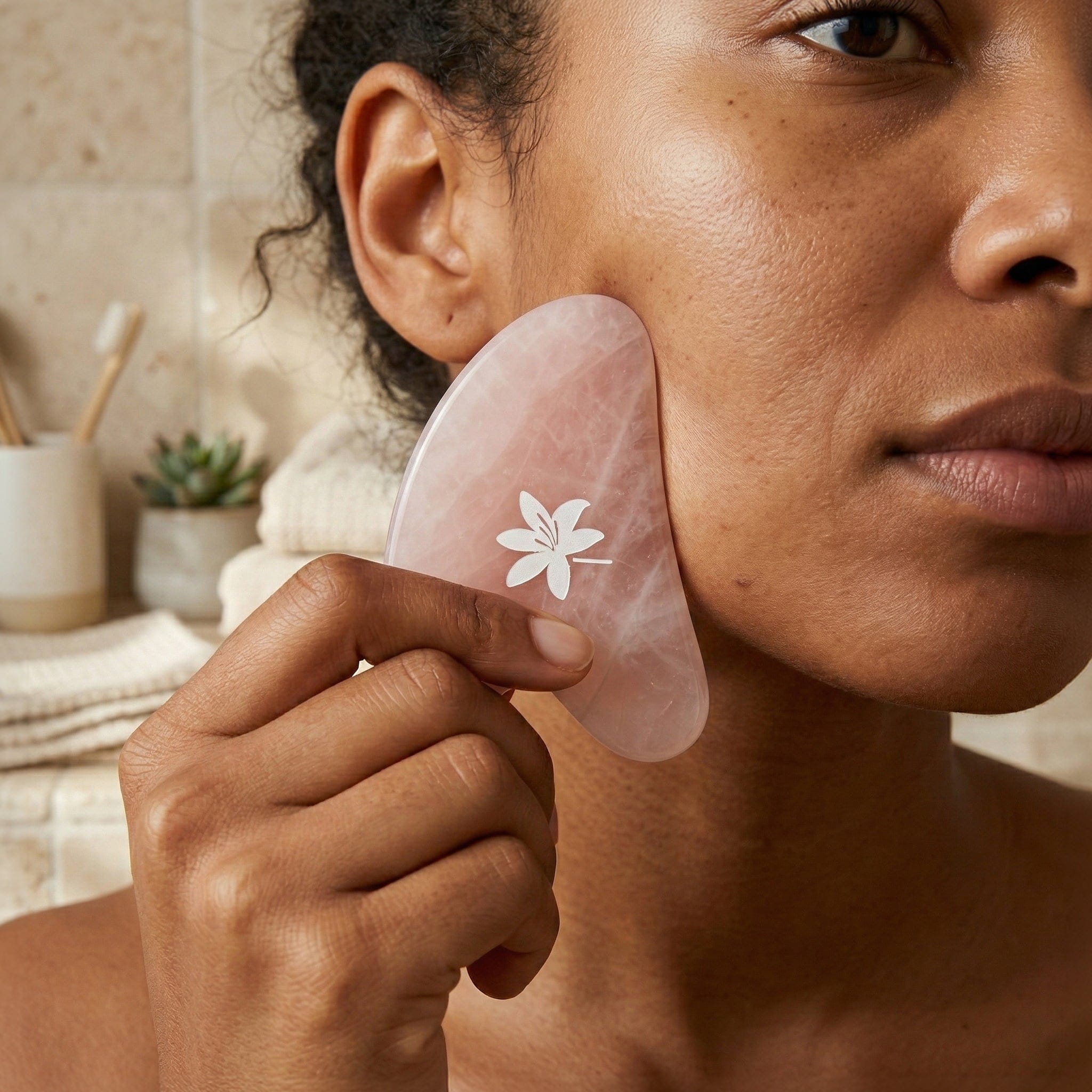 Whisper of Botanicals - Rose Quartz Gua Sha